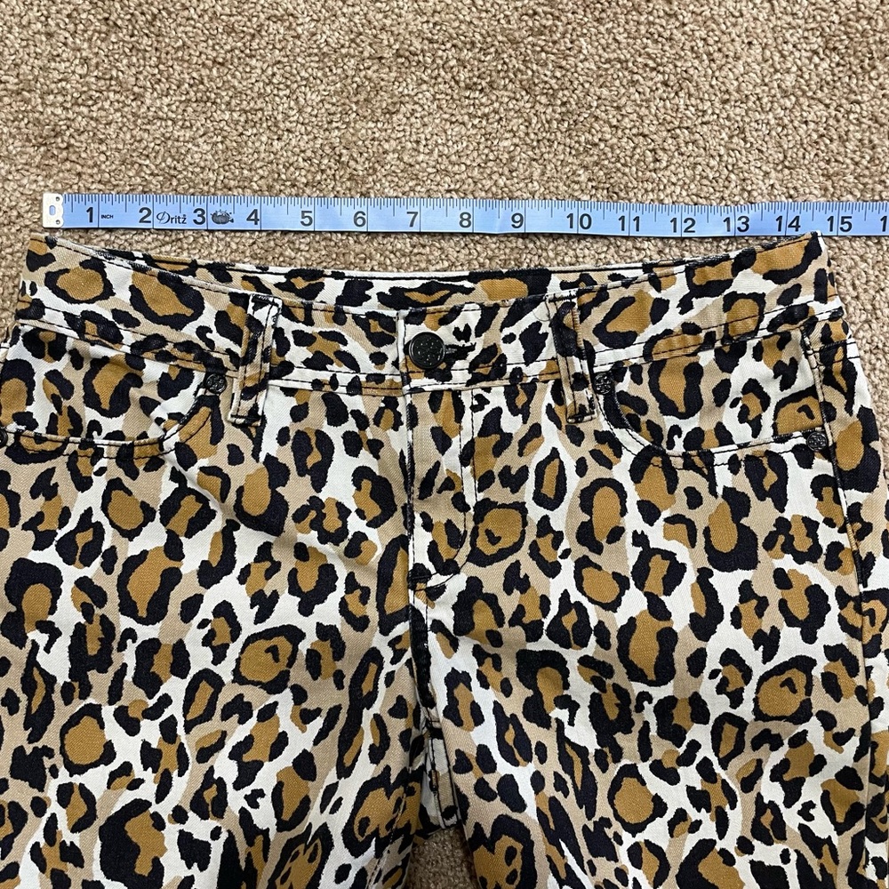 Tory Burch Leopard Print Super Skinny Jeans Size 27 - Picture 9 of 11